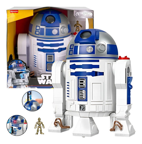 Boneco Gigante Star Wars R2d2 Som E Luz Imaginext