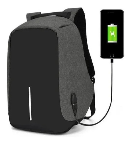 Mochila Antirrobo Con Usb Notebook Impermeable Seguridad