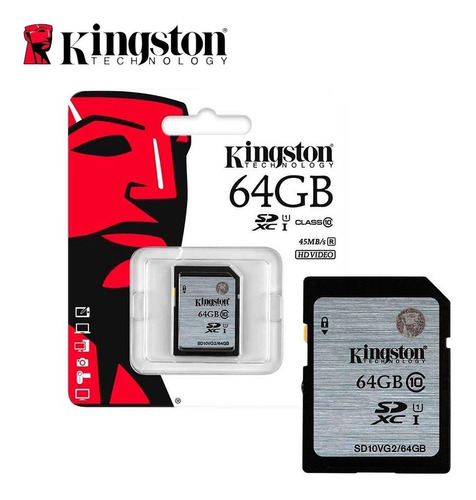 Kingston Memoria Sd Xc Clase 10 64gb 30mbs Sdcx10v/64g