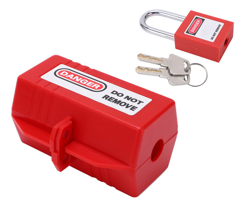 Kit De Bloqueio De Segurança Power Plug Com Cadeado De 38 Mm