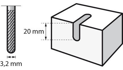 Imagen 3 de 7 de Mecha P/azulejos 3.20 Mm Dremel 562