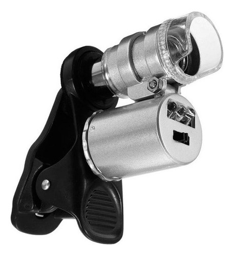 Lupa Microscopio 60x Con Luz Led Y Uv Cultivo Con Clip