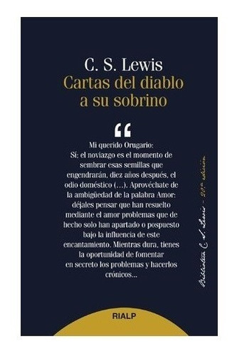 Libro Cartas Del Diablo A Su Sobrino - Clive Staples Lewis