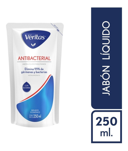 Jabon Liquido Antibacterial Veritas Doypack X 250 Ml