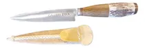 Comprar Cuchillo 14 Cm Acero Inox Con Vaina Cuero , Ciervo Y Madera