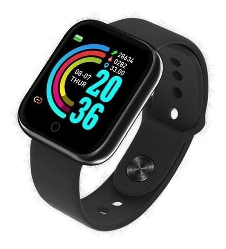 Relógio Smartwatch Android E Ios, D20 Modelo Y68 Inteligente Cor da caixa Preto Cor da pulseira Preto