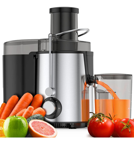 Extractor De Jugos Frutas Y Verduras 500 Watts Chef Master Color Plata Cepillada 110v