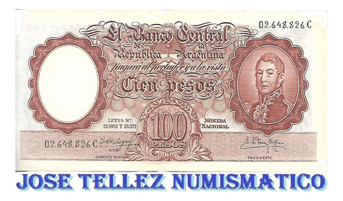Bottero 2059 $ 100 Moneda Nacional Serie C Ex+ Palermo (Usado)