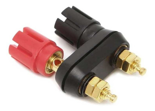 Conector Doble Banana Rojo Negro Plug