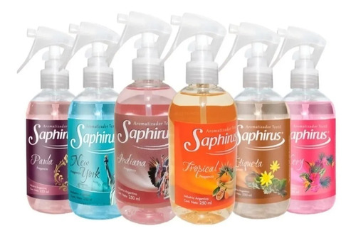 Fragancias Textiles Perfume Saphirus Pack X 6 Aromatizante