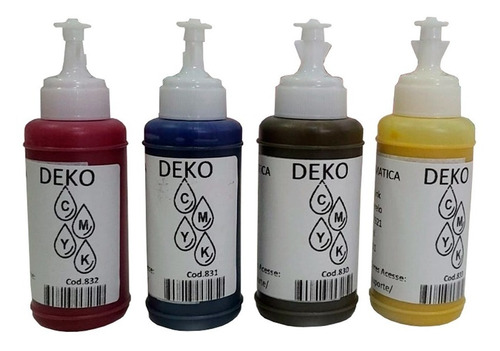 Imagem 1 de 4 de Tinta Para Sublimação Sublimatica 4 Cor 100ml Cada = 400ml