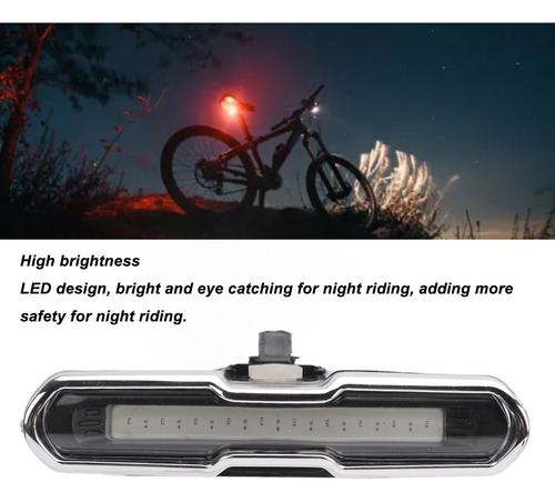 Luces Usb Recargable Led De Impermeable Trasera De Bicicleta