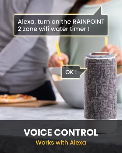 Temporizador De Riego Rainpoint Wifi 2 Zonas Control Voz