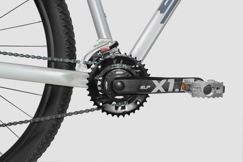 Bicicleta Mtb Slp 100 Pro R29 Frenos A Disco Shimano Biplato Color Plateado/Celeste Tamaño del cuadro M