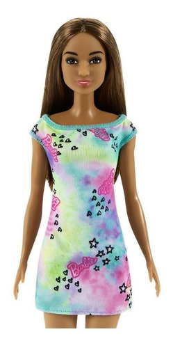 Imagem 2 de 5 de Boneca Barbie Basica Vestido Verde Tie-dye Ms