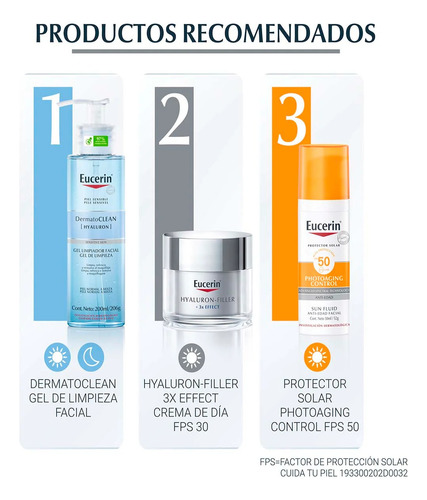 Eucerin Protector Solar Facial Fluido Anti-edad Fps 50 50ml.