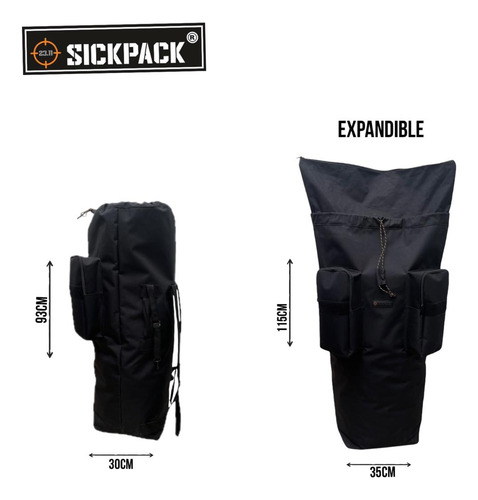 Saco De Avio Militar Expandible Sickpack Mochila Costal