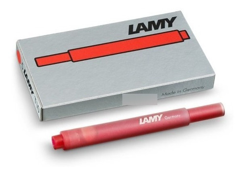 Tinta Pluma Fuente Lamy T10 - Cartridges Rojo (5 Pcs)
