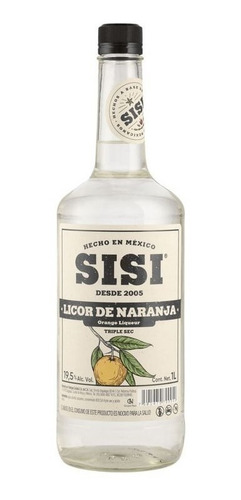 Imagen 1 de 1 de Botella De Licor Sisi Sabor Naranja Triple Sec 1l
