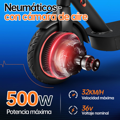 Honey Whale E9 Pro-v2 patín adulto plegable 32km/h motor 500wcon bluetooth y pantalla lcd