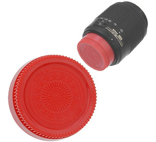 Fotodiox Cap-eos-rear-red Diseñador Rear Cap Para Canon Eos