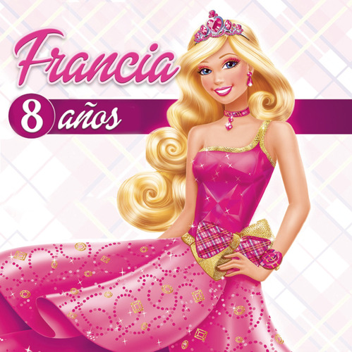 Barbie Lona 1x1 Personalizada Fiesta Decoracion Barbie 