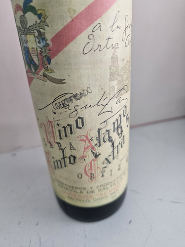 Botella Antigua Tinto Firmada Por Agustín Lara (Usado)