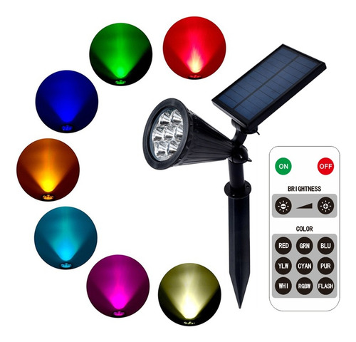 Lámpara Solar De Césped 32led Luz Cálida Cambia Color