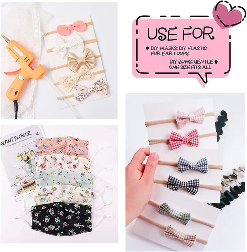 A 100 Diademas De Nylon Para Bebé Para Niñas Y Niños