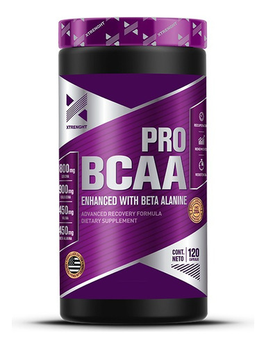 Xtrenght Bcaa Pro 120 Caps -  Aminoacidos Con Beta Alanina