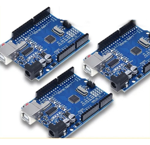 3 Placas Atmega328p Ch340 Compatíveis Com Arduino Uno R3