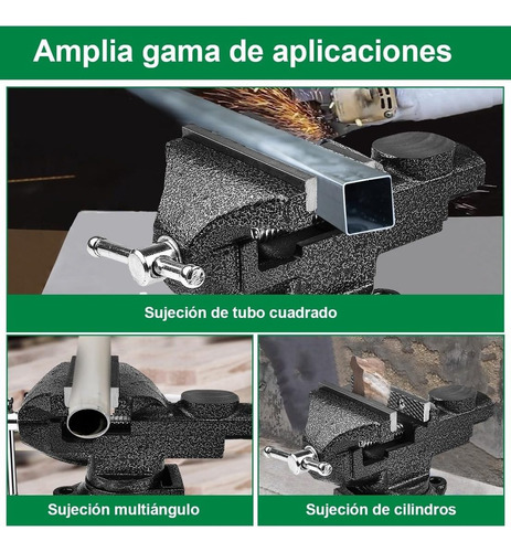Tornillo De Banco 3 Pulgadas Base Giratoria 360 Grados