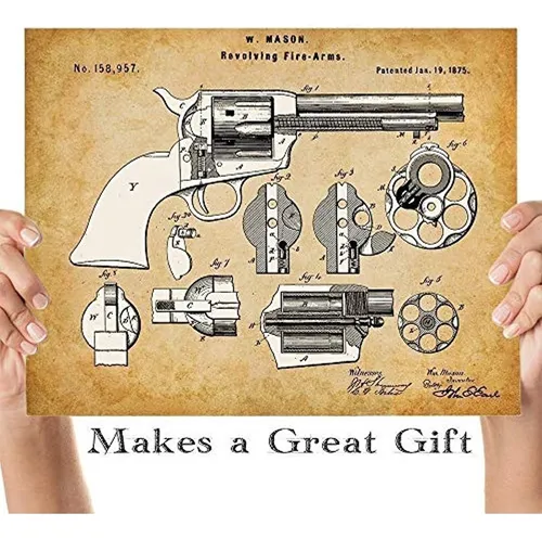 Colt Peacemaker Revolver - 11x14 Unframed Gun Patent Print