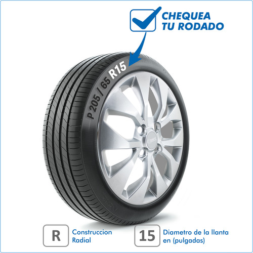 Tasa Adaptable Chevrolet Onix Prisma Agile 15 PuLG Logo