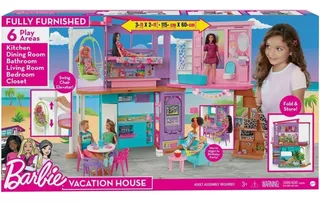 Casa De Vacaciones Barbie Más De 30 Accesorios