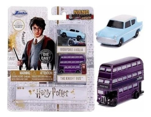 Set Harry Potter Nano Ford Anglia 1959, The Knight Bus 1:64 
