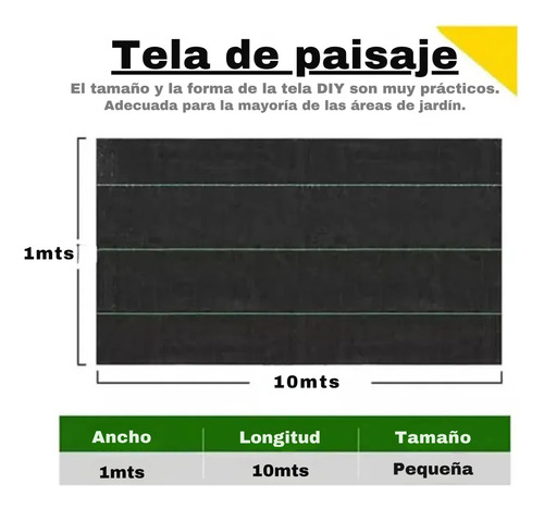Malla Antimaleza Enraizante Geotextil 1mt X 10mts
