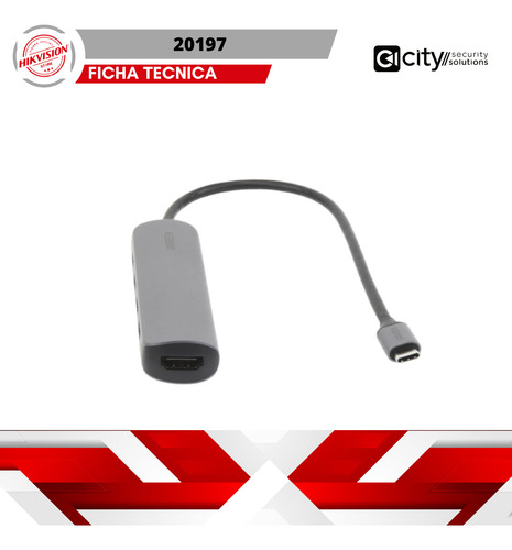 Hub Usb-c A 4 Puertos Usb 5 En 1 M20197