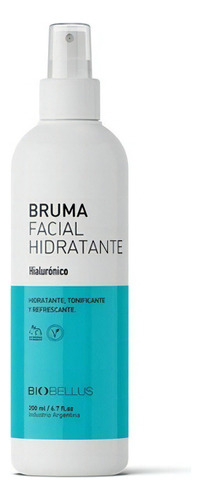 Bruma Facial Hidratante Hialuronico Vegan Biobellus 200ml 