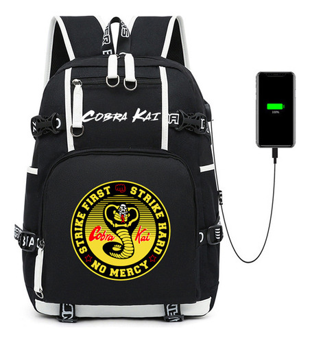 Mochila Escolar Juvenil American Tv Series Cobra Con Estampa