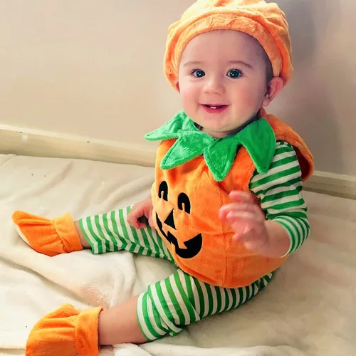 3 Piezas Disfraz Para Bebe Halloween,disfraces De Terciopelo Calabaza De Halloween Para Bebé Y Niños Y Niñas,traje De Halloween Niño Incluye Camiseta