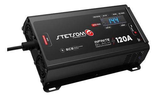 Fonte Stetsom Automotiva 120a Com Voltimetro Bivolt Sci Cor Preto