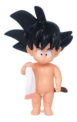 Nuevo Dragon Ball Goku Niño Con Cola Tomando Baño Sin Caja  
