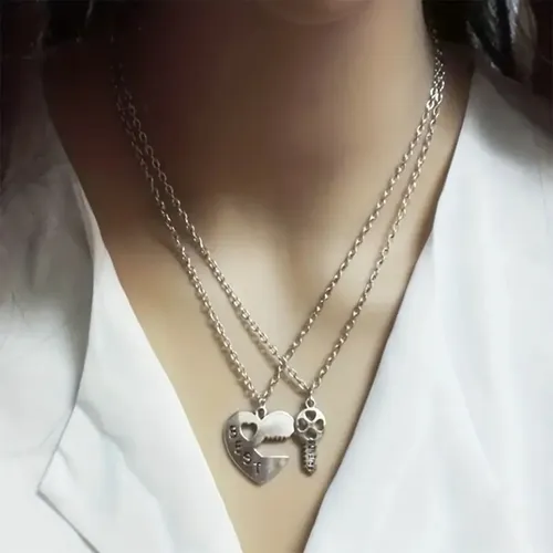 Cadena Collar De Corazón Best Friends Mejores Amigos Amigas