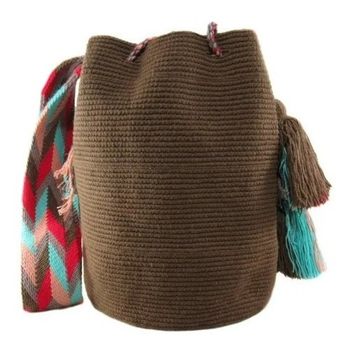 Mochila Wayuu Cafe Original Hecha A Mano