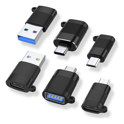 Areme Adaptador Usb C (paquete De 6), Micro Usb Macho A Usb