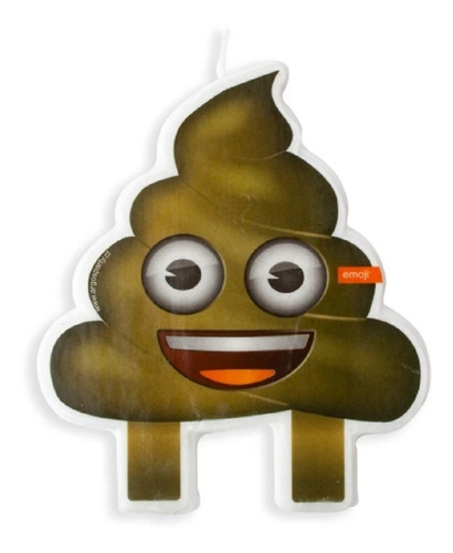 Vela Cumpleaños Emoji Poo Cotillón Activarte