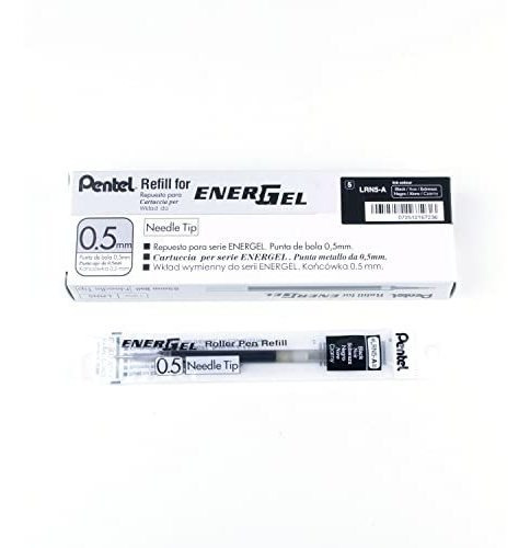 Pentel Recarga De Tinta De Gel Líquido Energel Pluma, 0.5mm,