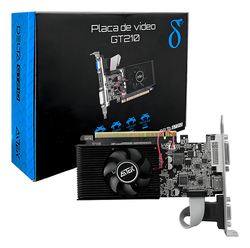 Placa De Vídeo Gt210 Ddr3 Vga Hdmi 8gb 500mhz