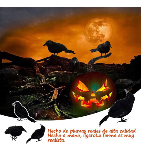 Cuervos Halloween Juego De 6 Piezas, Adornos Halloween,
